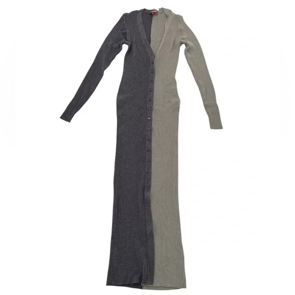 STAUD soho long ribbed dress - Picture 2 of 7